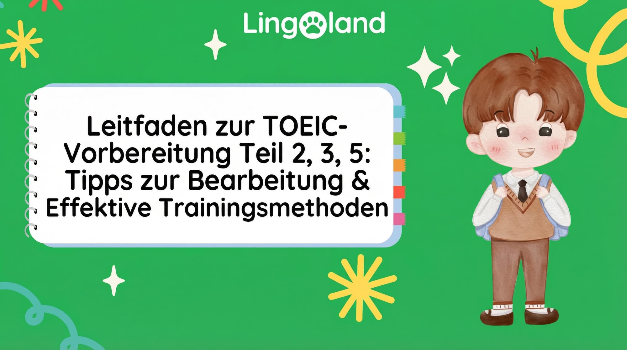 Leitfaden zum Üben für die Teile 2, 3 und 5 des TOEIC-Tests: Tipps und effektive Übungsmethoden.