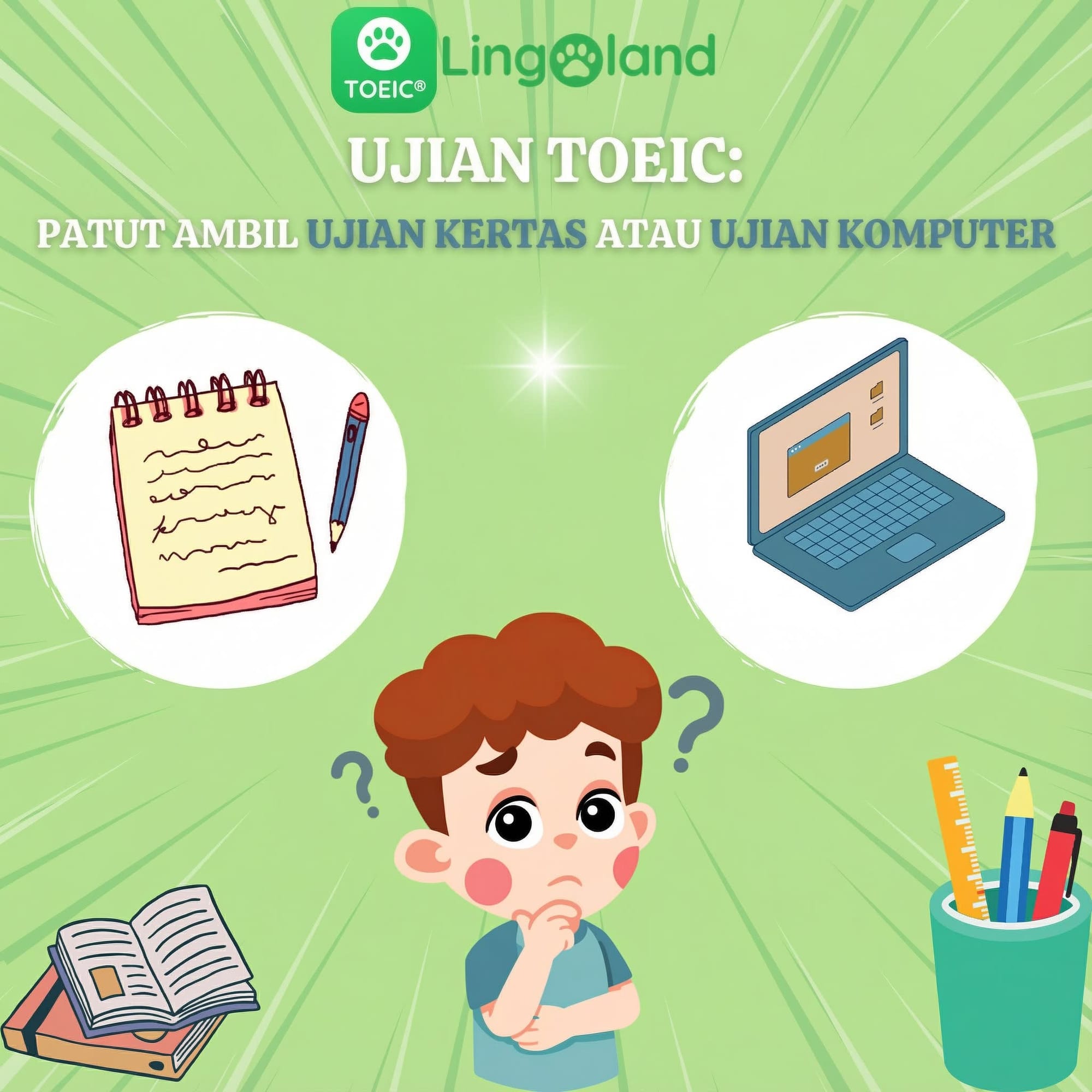 Peperiksaan TOEIC: Patutkah Anda Mengambil Ujian Berasaskan Kertas atau Berasaskan Komputer?