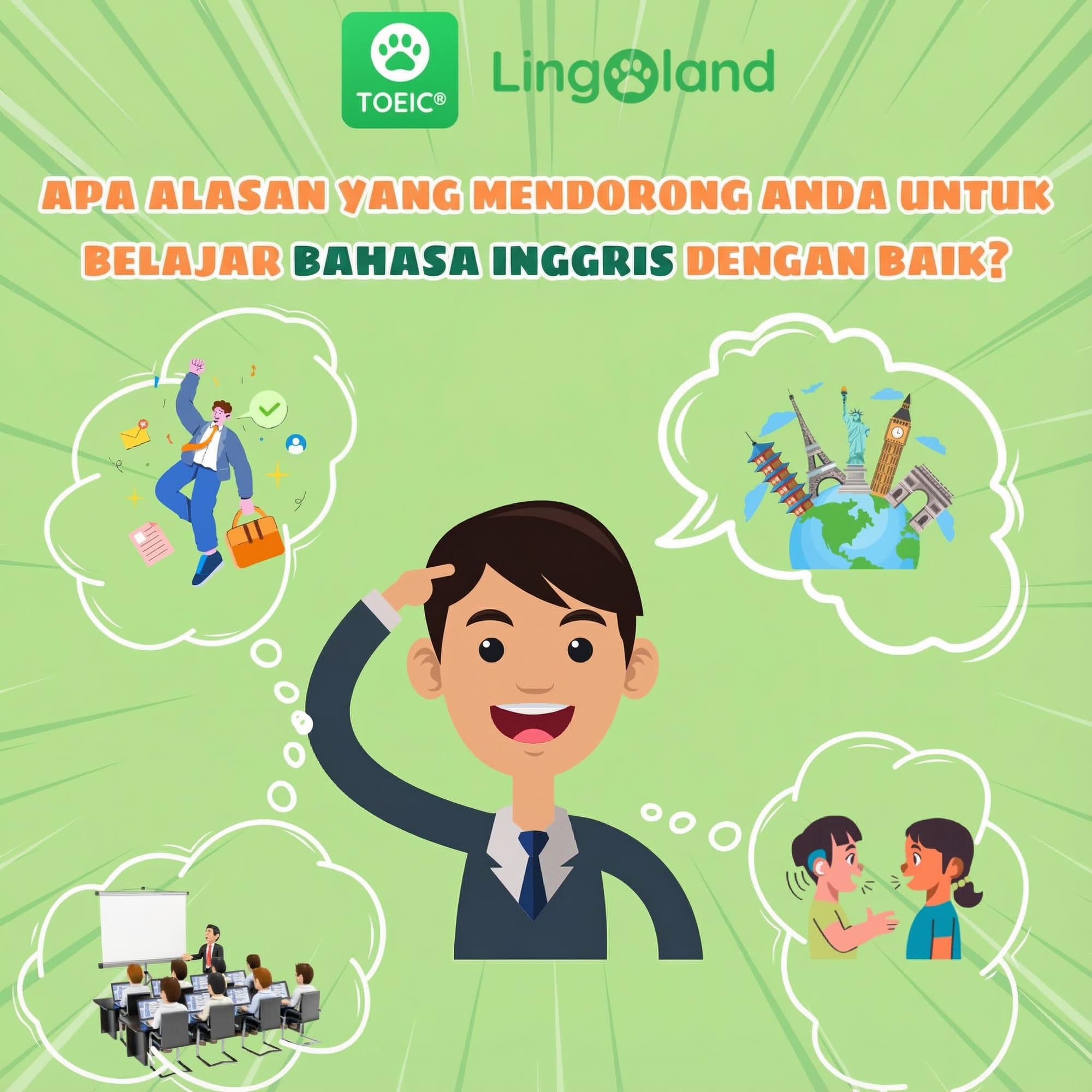 Apa yang memotivasi Anda untuk belajar bahasa Inggris dengan baik?