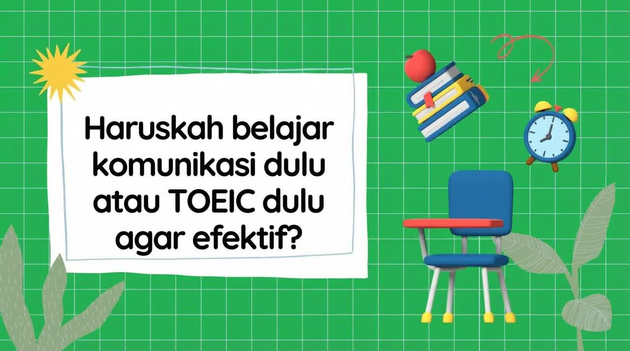 Apakah sebaiknya Anda belajar percakapan bahasa Inggris terlebih dahulu atau TOEIC terlebih dahulu untuk hasil yang lebih baik?