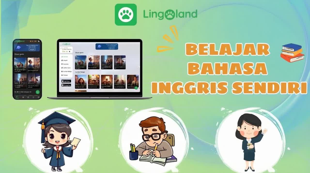 Belajar bahasa Inggris percakapan di rumah.