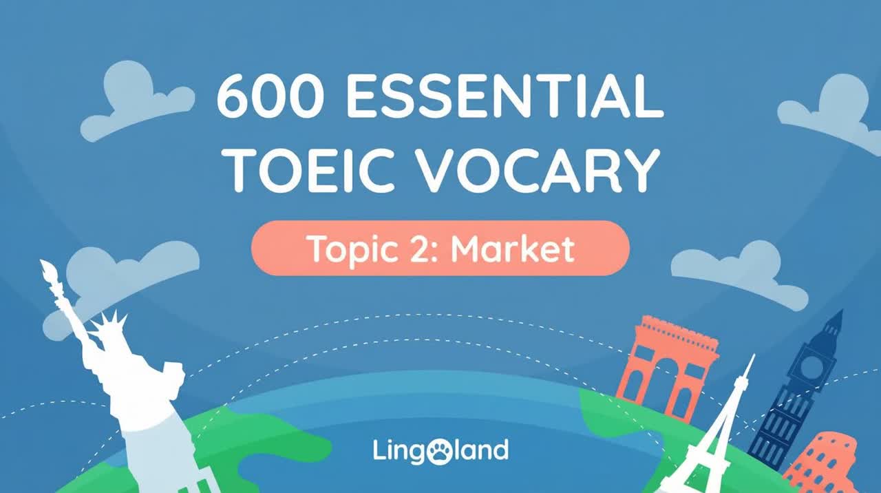 600 Essential TOEIC Vocabulary Words - Market Topic
