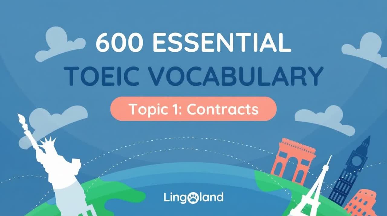 600 Essential TOEIC Vocabulary Words - Contract Topic