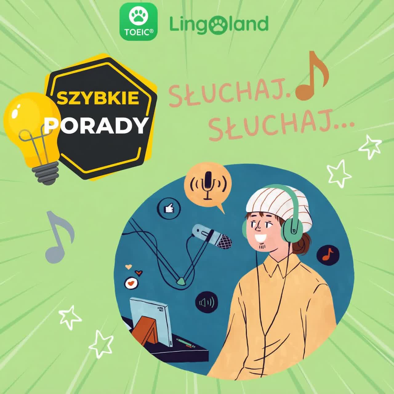 Wskazówki dotyczące ćwiczenia rozumienia ze słuchu w ramach TOEIC