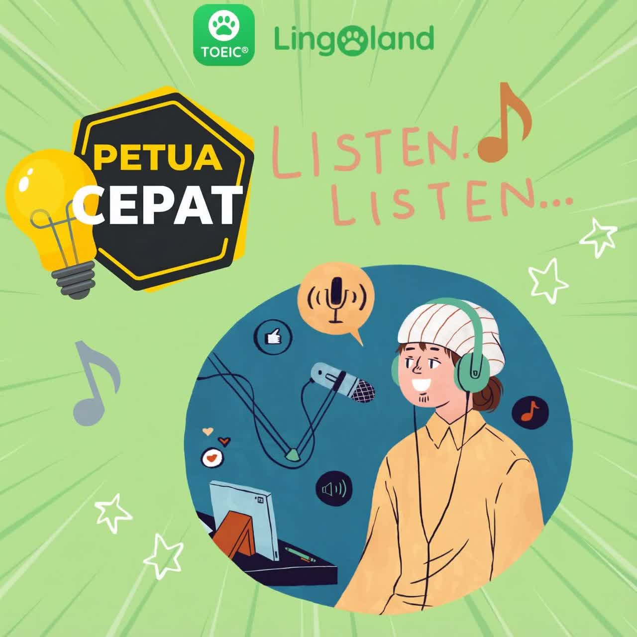 Petua untuk Mengamalkan Pendengaran TOEIC