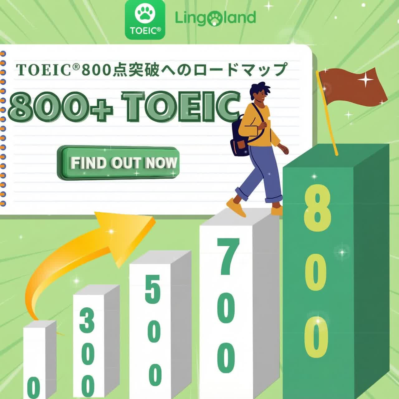 TOEIC800点以上を目指すための道