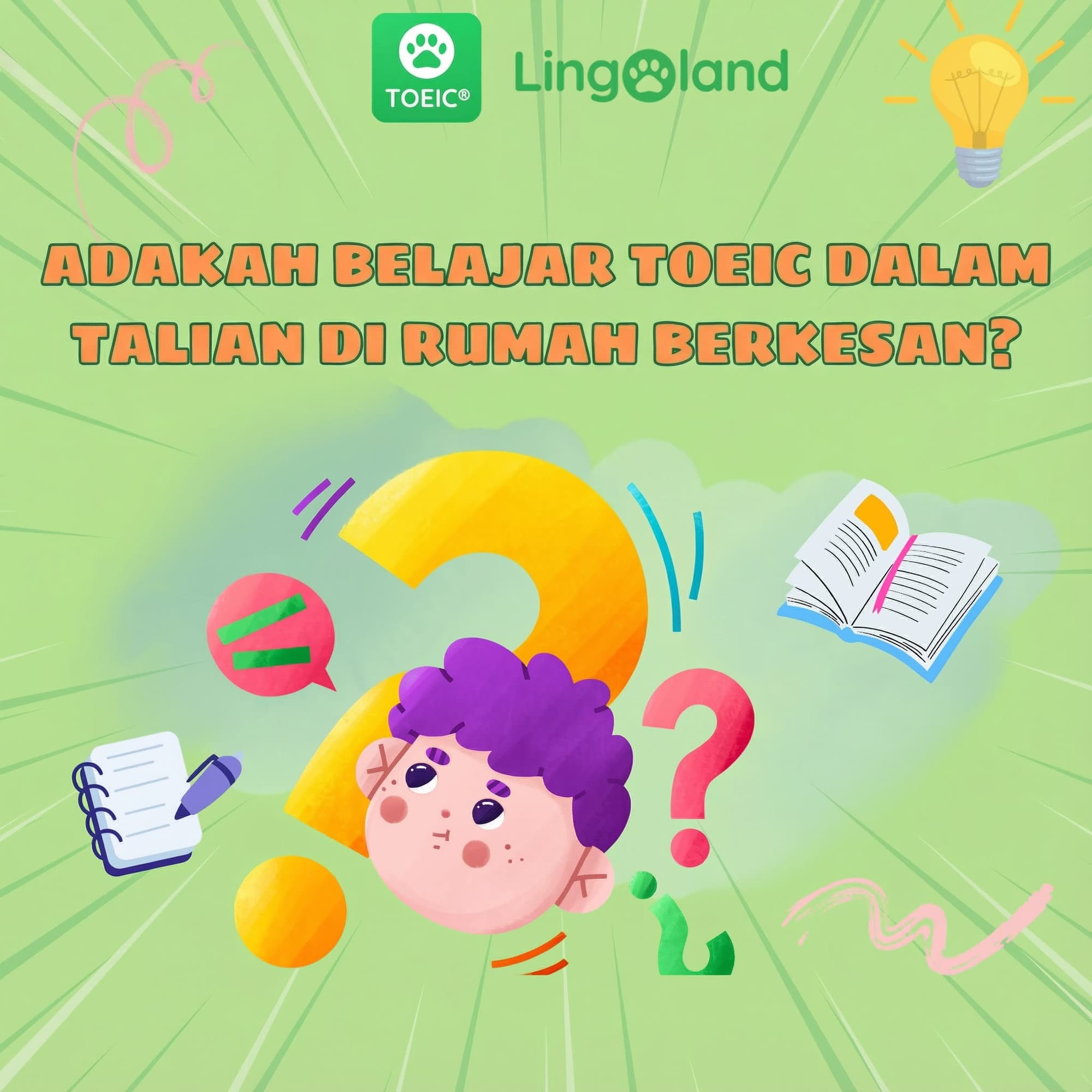 Adakah pembelajaran TOEIC dalam talian di rumah berkesan?
