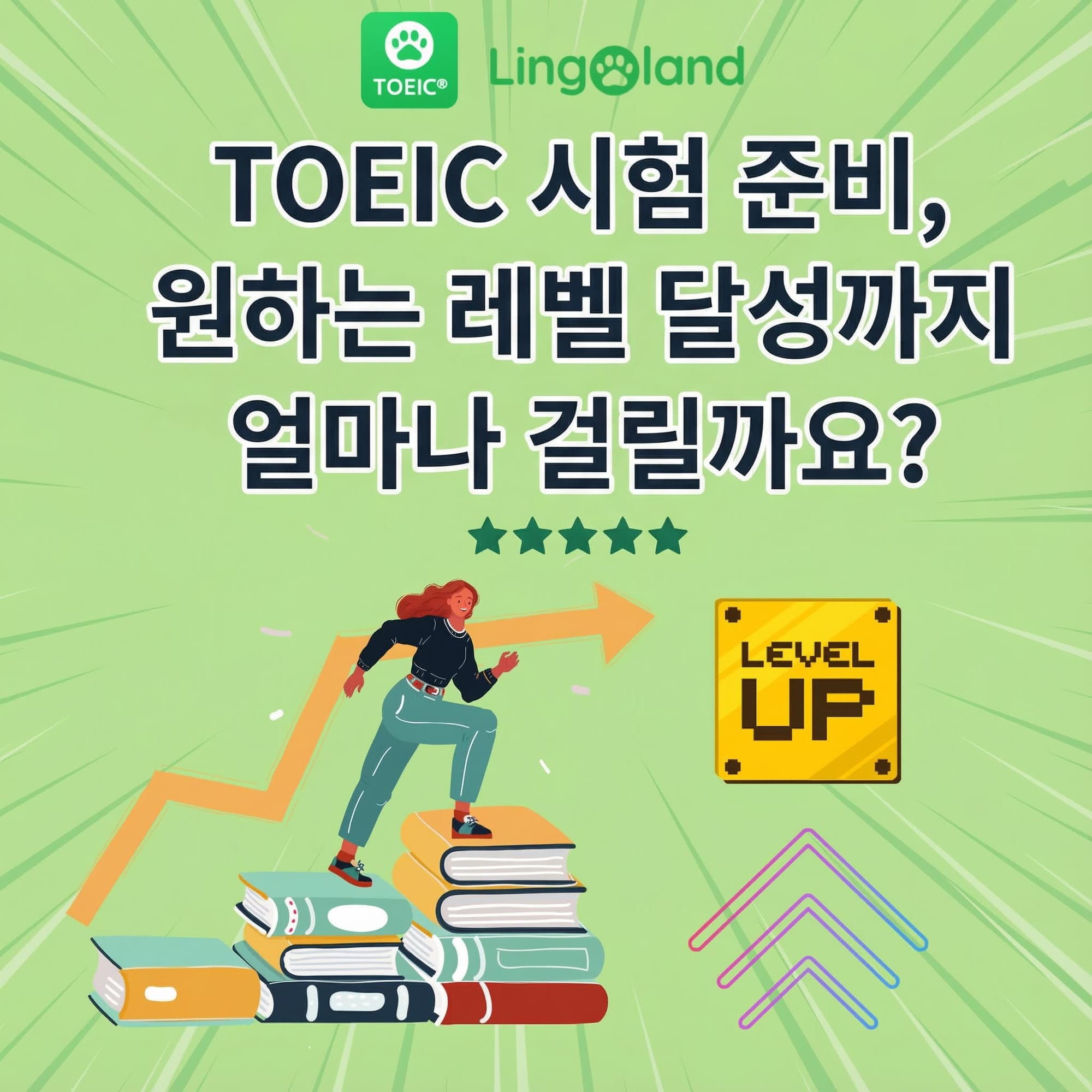 TOEIC 시험 준비에서 원하는 수준에 도달하는 데 얼마나 걸릴까요?