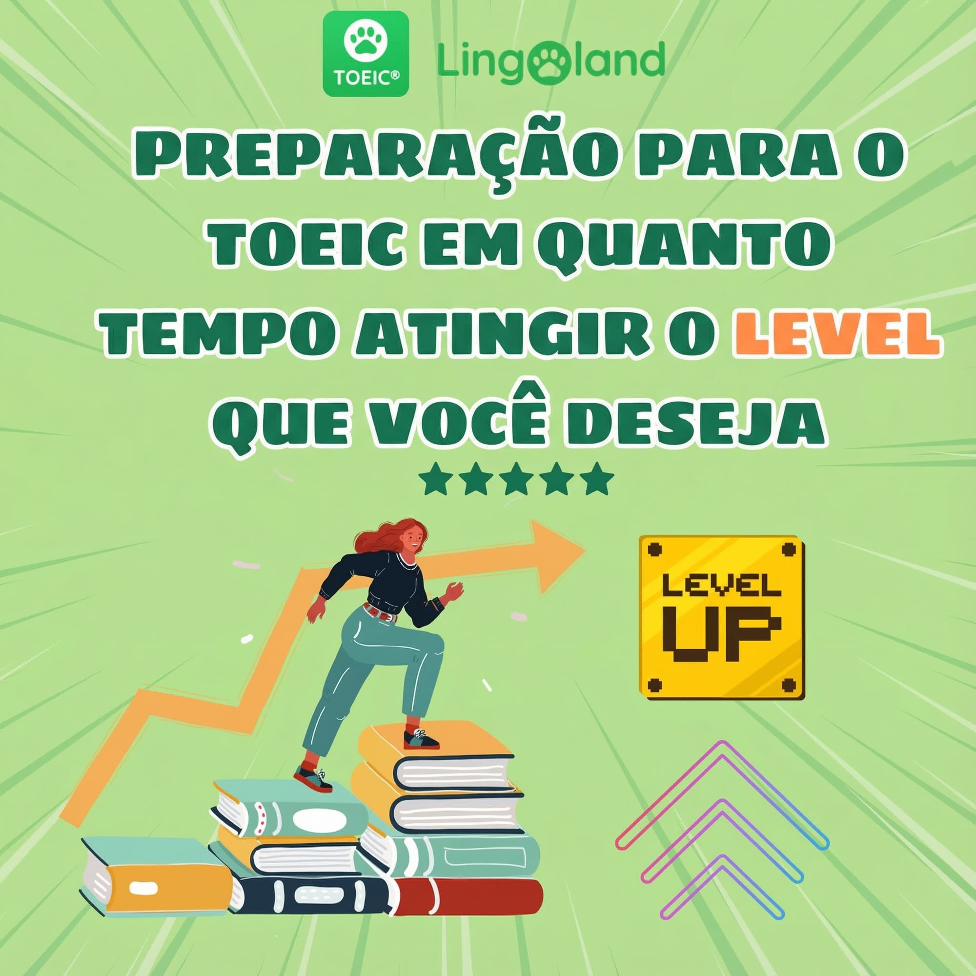 Quanto tempo leva para atingir o nível desejado na preparação para o TOEIC?