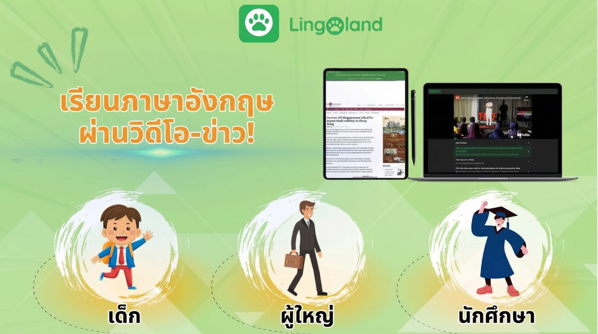 เรียนภาษาอังกฤษผ่านวิดีโอและข่าวสาร