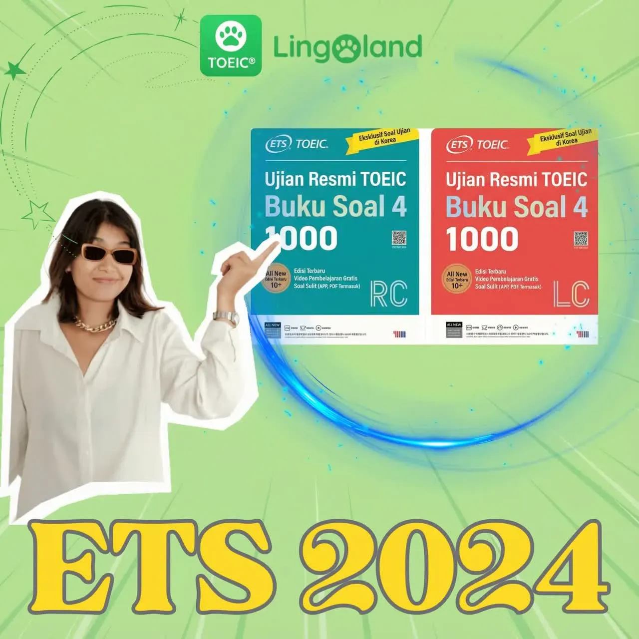 Buku ETS TOEIC 2024 – Sumber daya persiapan ujian TOEIC yang efektif.