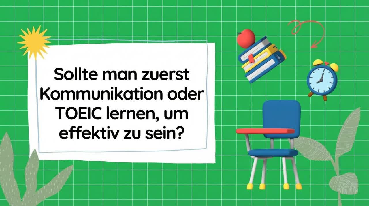 Sollte man zuerst Konversationsenglisch oder zuerst den TOEIC-Test lernen, um bessere Ergebnisse zu erzielen?