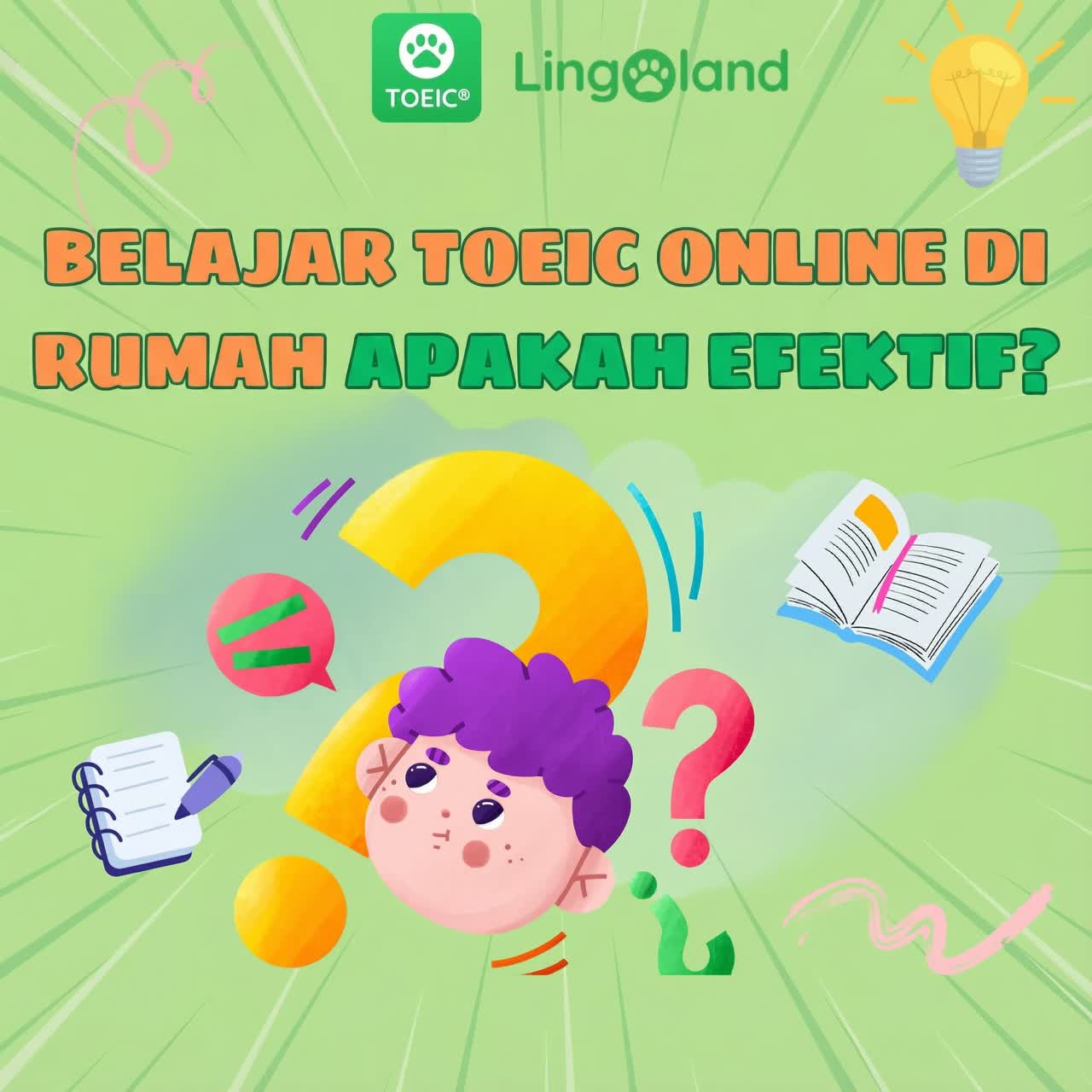 Apakah belajar TOEIC secara online di rumah efektif?