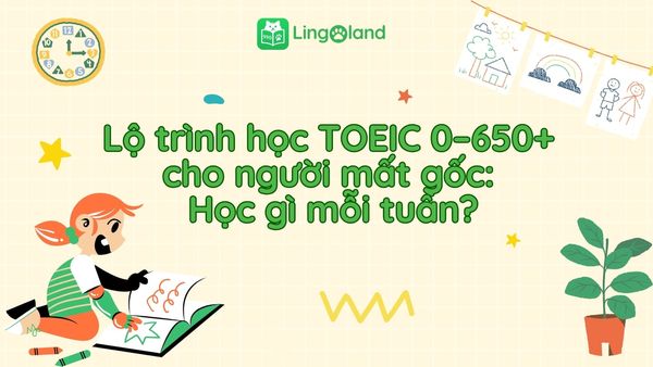 Lộ trình học TOEIC 0–650+ cho người mất gốc: Học gì mỗi tuần?