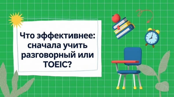 Для достижения лучших результатов следует сначала изучать разговорный английский или сначала тест TOEIC?