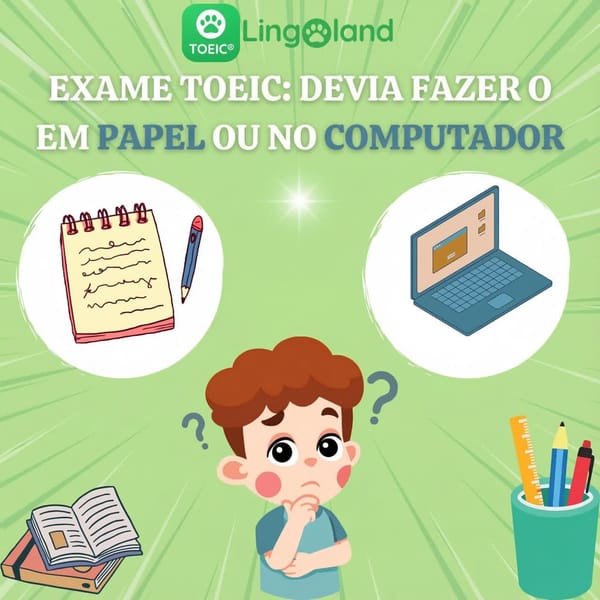 Exame TOEIC: Devo fazer a prova em papel ou a prova no computador?